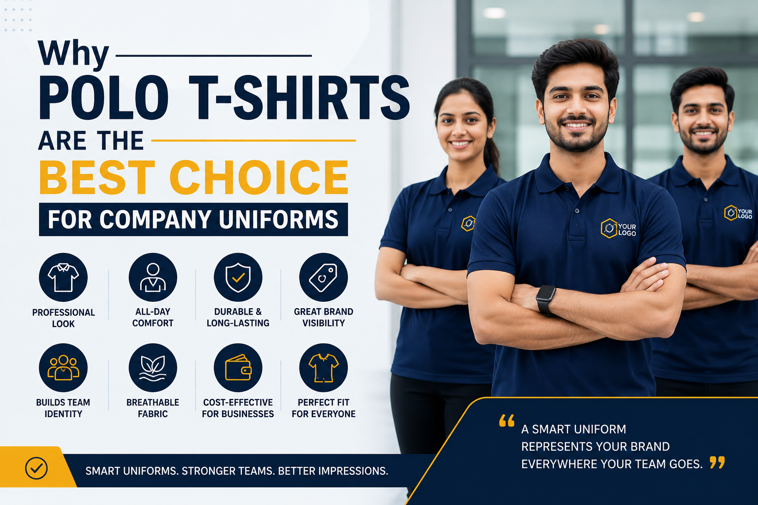 KARDHAR Blog: Why Polo T-Shirts Are the Best Choice for Company Uniforms