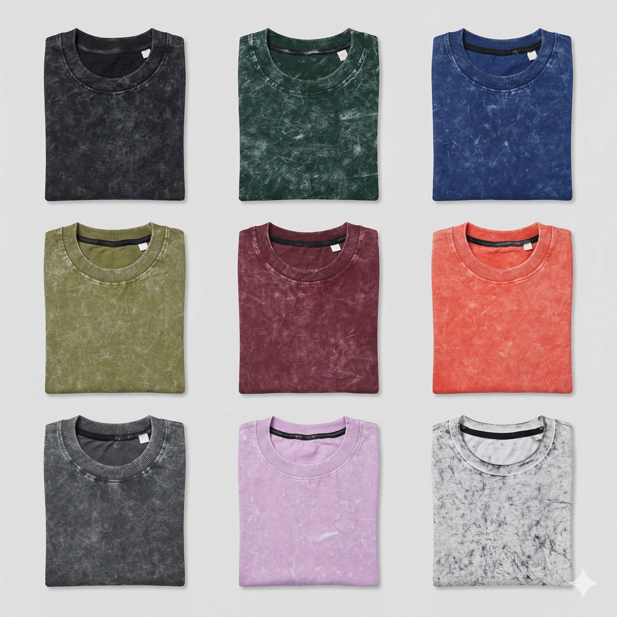 ACID WASH T SHIRT- 100% COTTON T SHIRT - KARDHAR Custom Apparel View 2