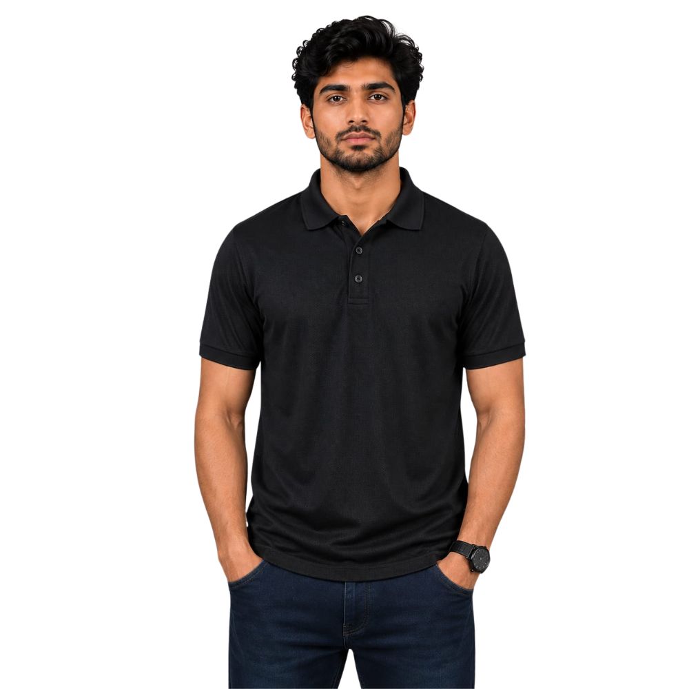 Polo T Shirt- 100% Premium Polyster - RS - KARDHAR Custom Apparel View 3