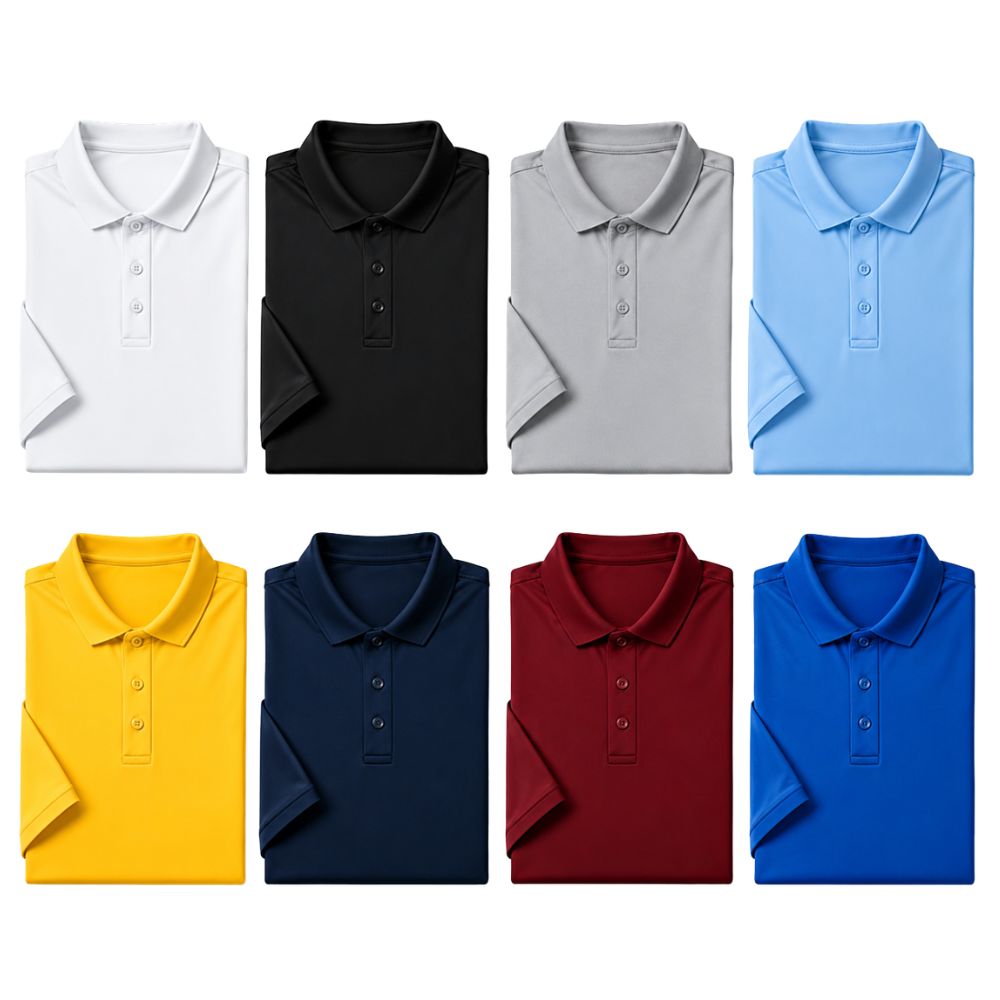 Polo T Shirt- 100% Premium Polyster - RS - KARDHAR Custom Apparel